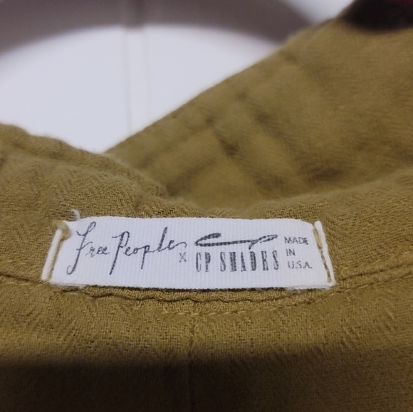 Free People X Cp Shades Marella Double Cloth Buttondown Shirt XS Grn/Vert - Picture 10 of 12